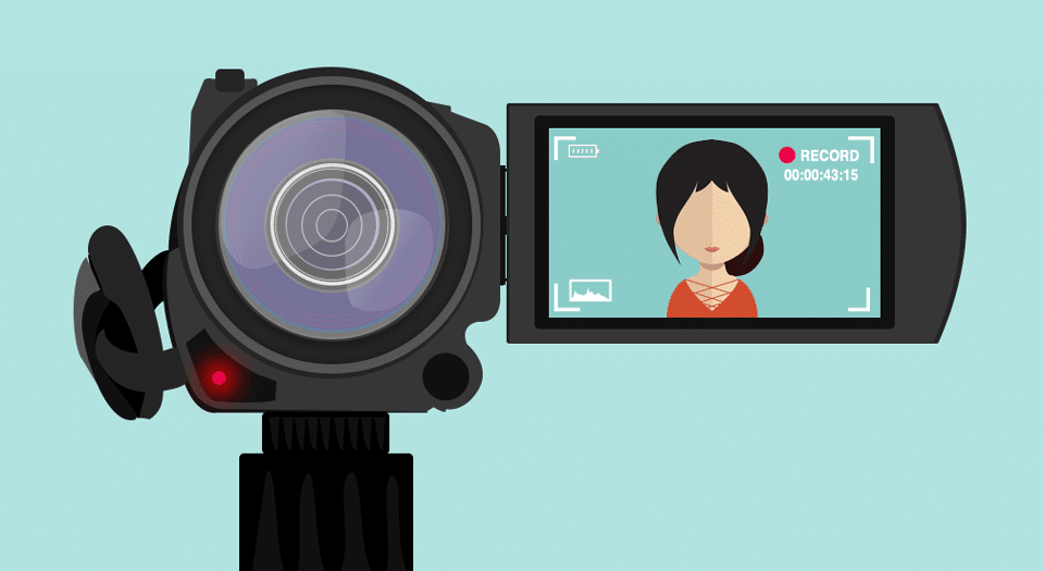 Caméra de vlog illustrée